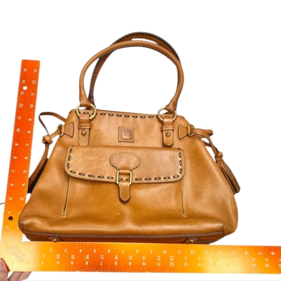 Dooney and Bourke Brown and Red Leather Women's Bag - Picture 14 of 17